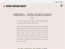 Tablet Screenshot of openscreennight.com